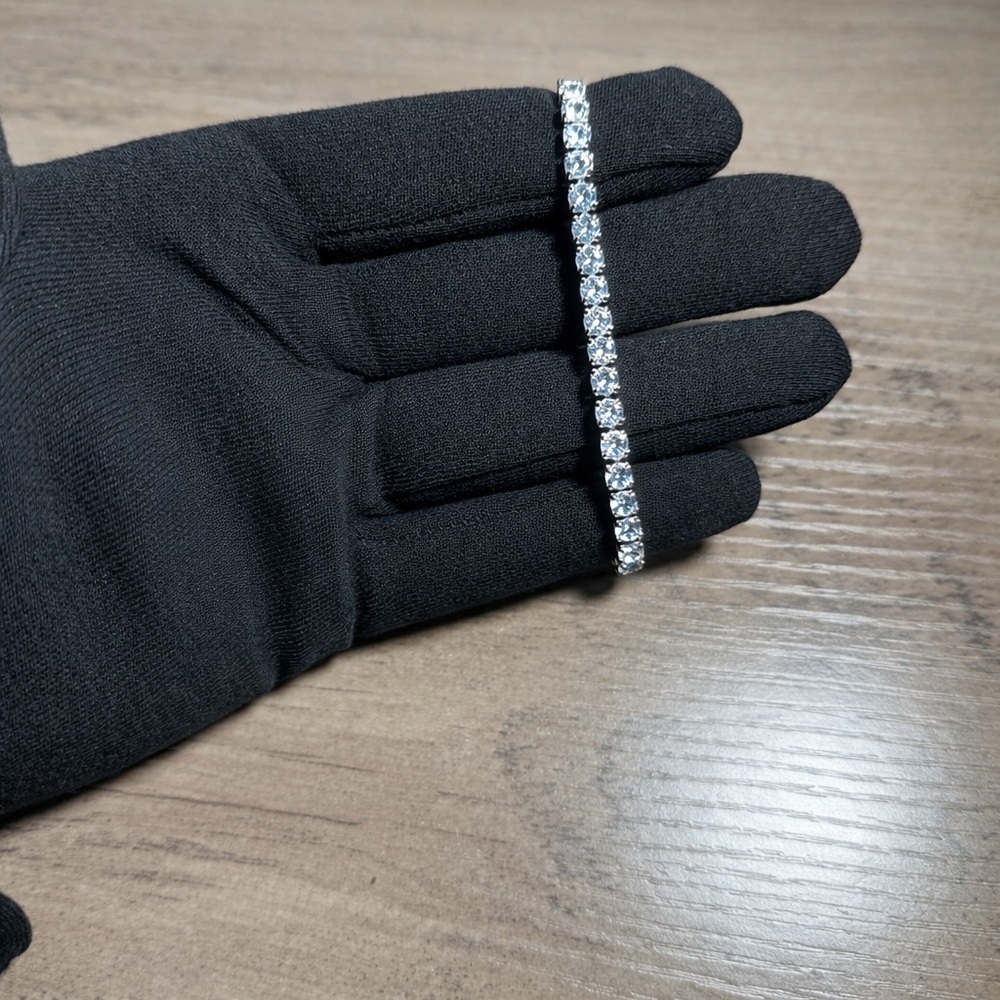 Sterling Silver Moissanite Tennis Bracelet ✨ Iced Out Diamond Look Luxury Gift